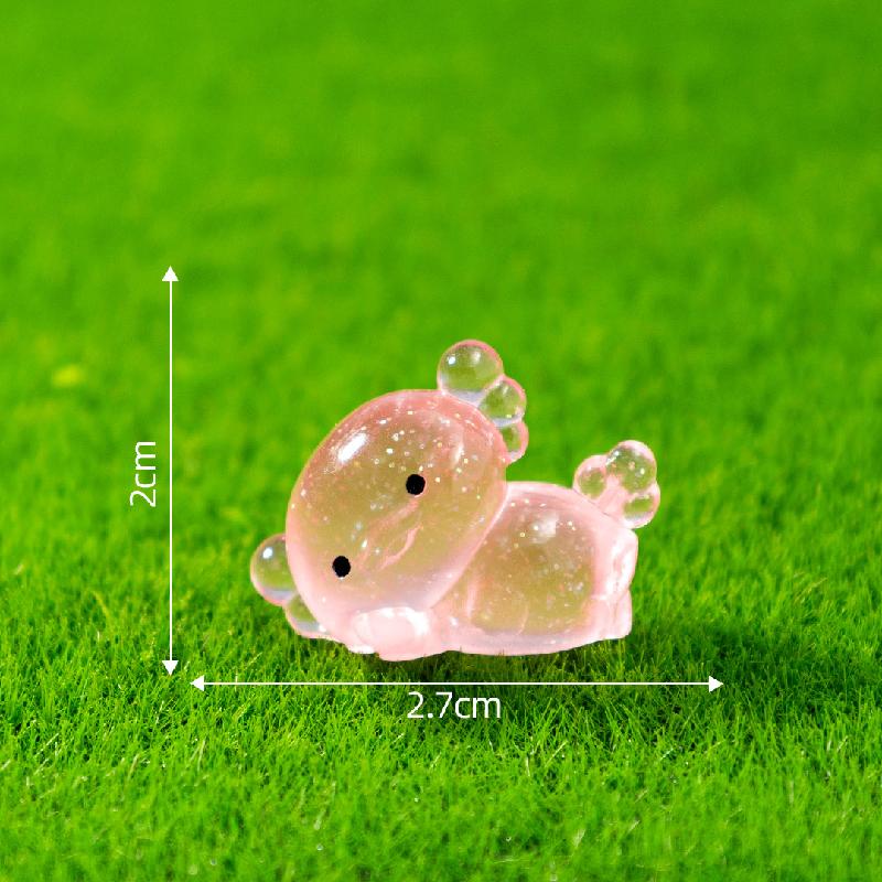 Tiểu cảnh rồng lục giác mập phát sáng DIY, phụ kiện tiểu cảnh mini resin cute (ZC-1117)