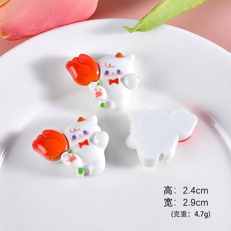 小羊抱百合花