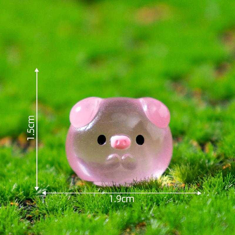 Tiểu cảnh thú tròn phát sáng DIY, phụ kiện tiểu cảnh mini treo bàn garden cute (ZC-1336)