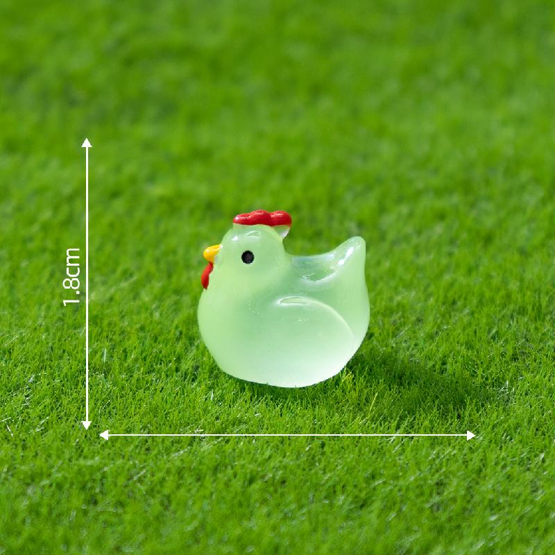 Tiểu cảnh gà con phát sáng DIY, phụ kiện tiểu cảnh mini garden resin treo bàn đáng yêu (ZC-1410)