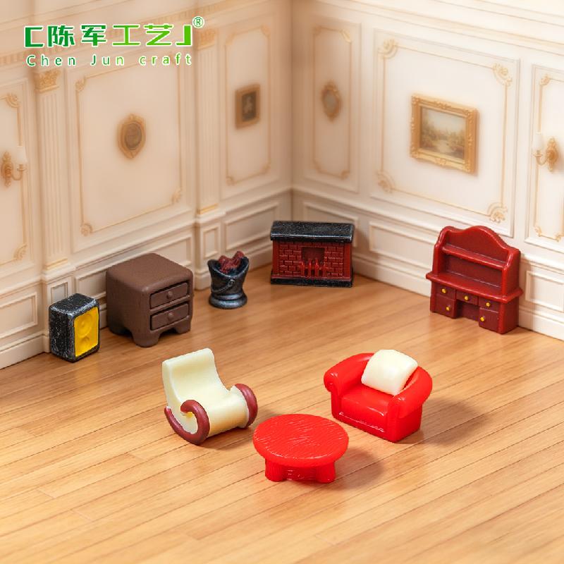 Bộ nội thất lò sưởi sofa mini nhà búp bê (PK-696)