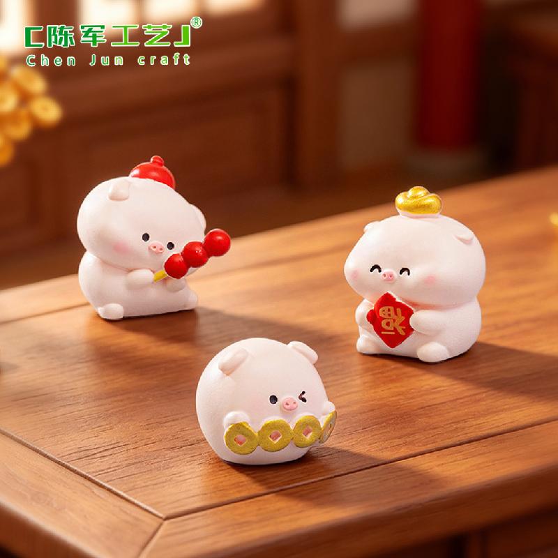 Phụ Kiện Tiểu Cảnh Heo tài lộc năm mới mini (PK-1174)