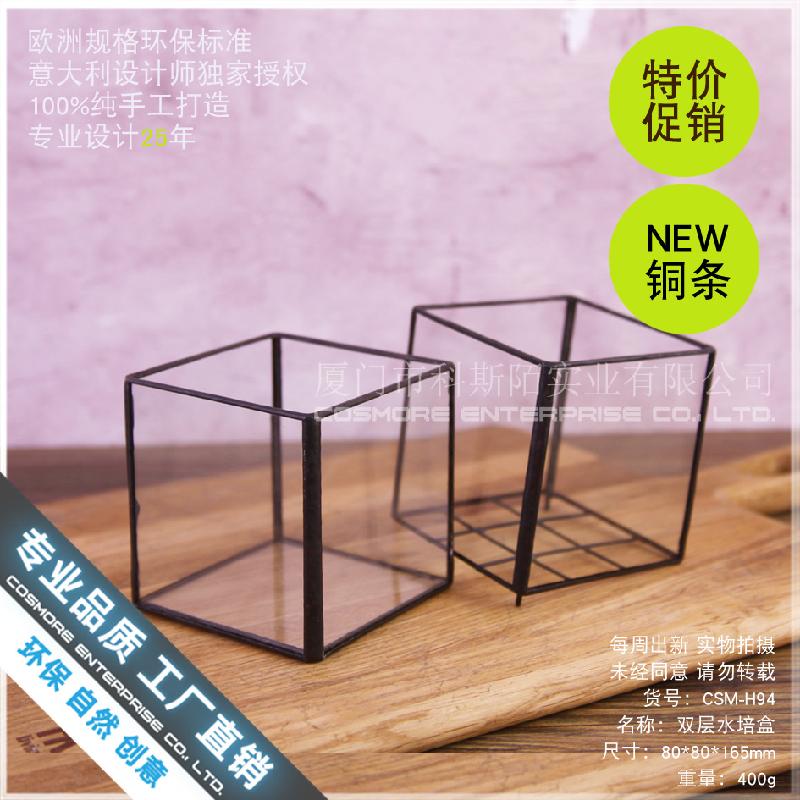 Chậu Đa Giác Bình hoa kính thủy canh mini (DG-40)
