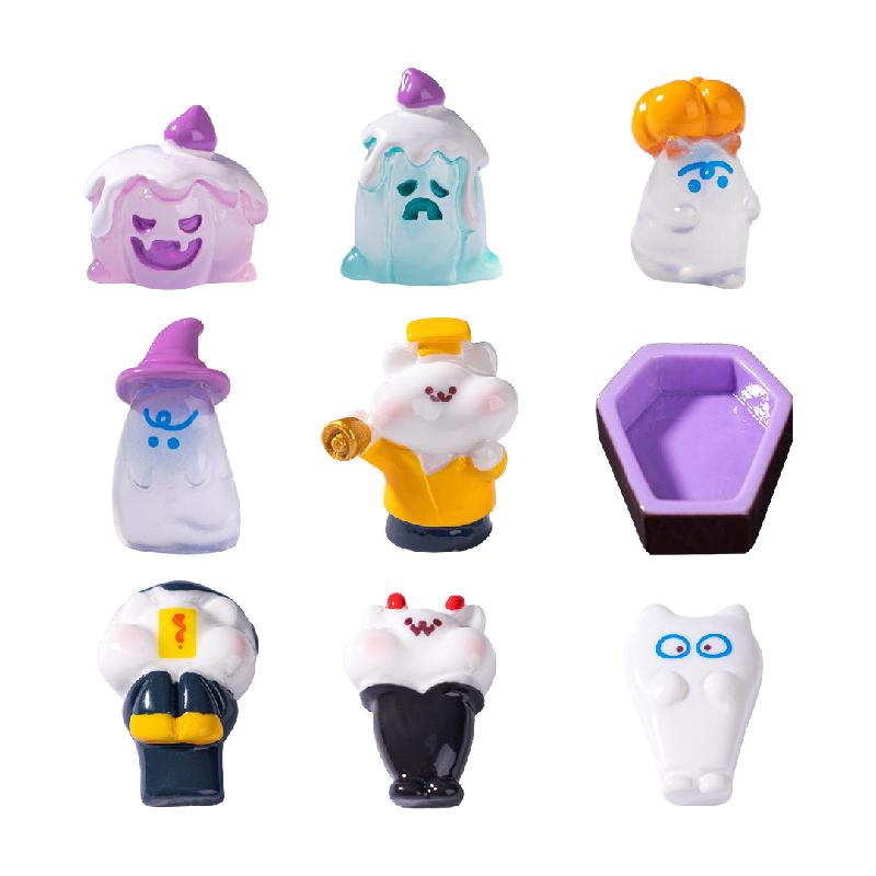 Tiểu cảnh quan tài, xác sống Halloween, DIY, phụ kiện bàn tiểu cảnh mini dễ thương (ZC-342)