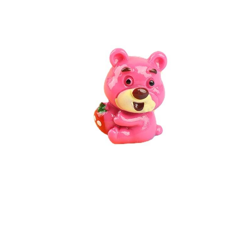 Charm gấu dâu DIY trang trí vỏ điện thoại (FF-492)
