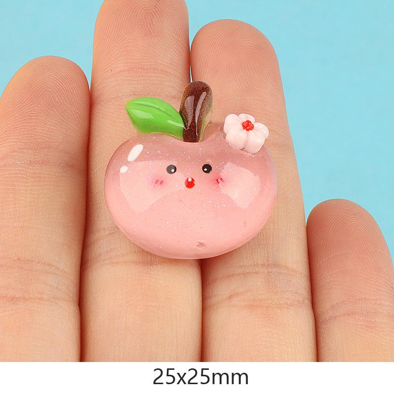 夜光透明闪粉水果DIY树脂饰品配件 凉鞋洞洞鞋扣贴片材料