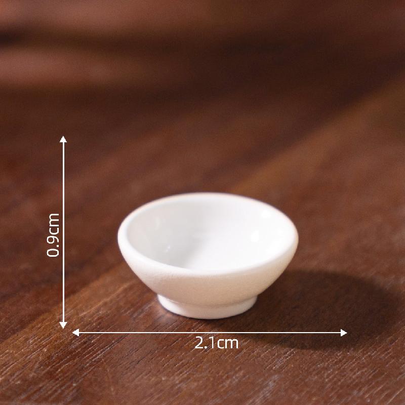 Tiểu cảnh đĩa giả đen trắng, đồ ăn DIY, phụ kiện bàn tiểu cảnh mini thu nhỏ (ZC-391)