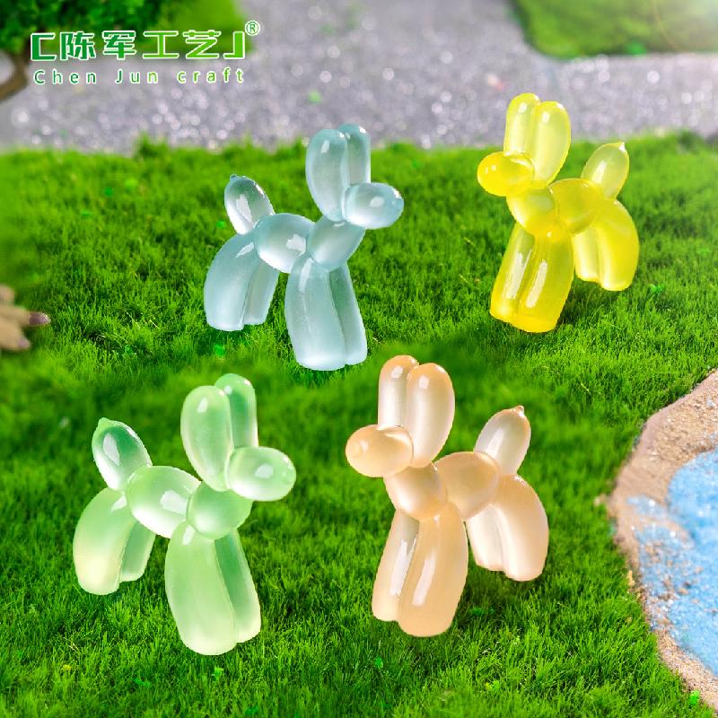 Phụ Kiện Tiểu Cảnh 微景观创意夜光气球小狗 园艺造景DIY装饰品挂配件迷你桌面小摆件