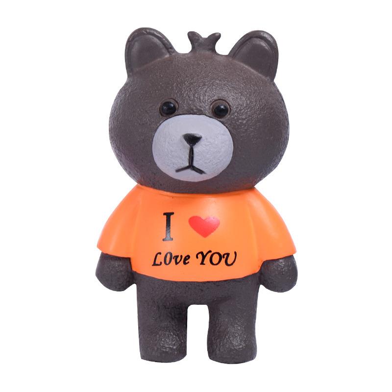 Móc khóa gấu "Love You" mini trang trí xe và bánh DIY (ZC-1064)