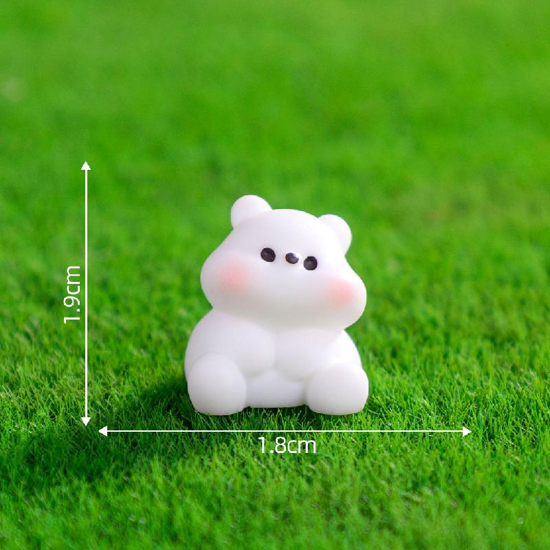 微景观创意劳动小兔子小熊房子园艺造景 DIY装饰品配件树脂小摆件