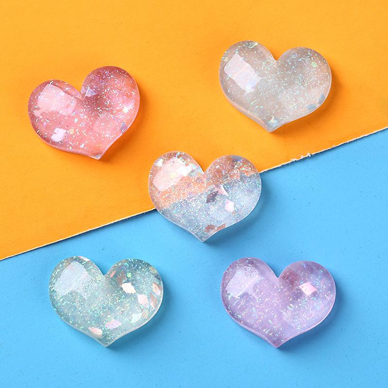 Charm tim phát sáng DIY trang trí điện thoại (FF-374)