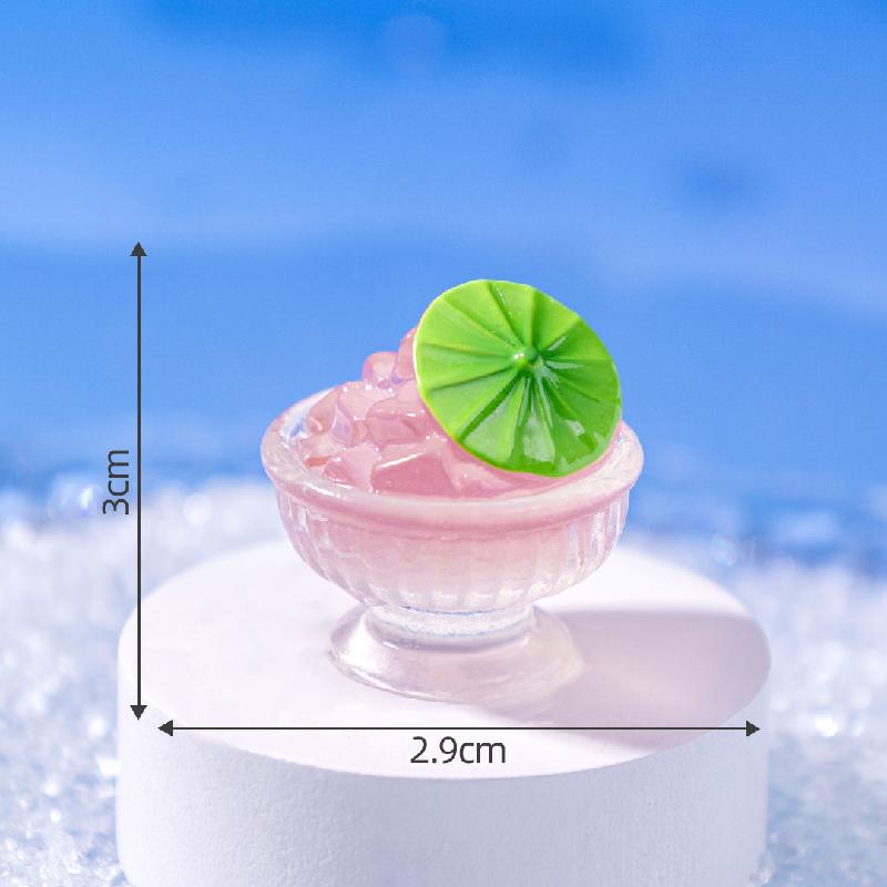 Tiểu cảnh đáy cốc đá mùa hè phát sáng DIY, phụ kiện tiểu cảnh mini treo bàn garden cute (ZC-1429)