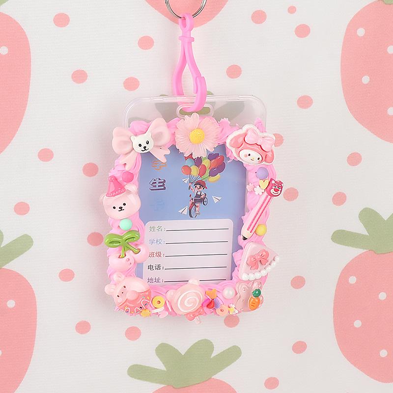 Charm LaBuBu 可爱学生diy卡套 奶油胶材料包 手工制作diy饰品树脂配件套装