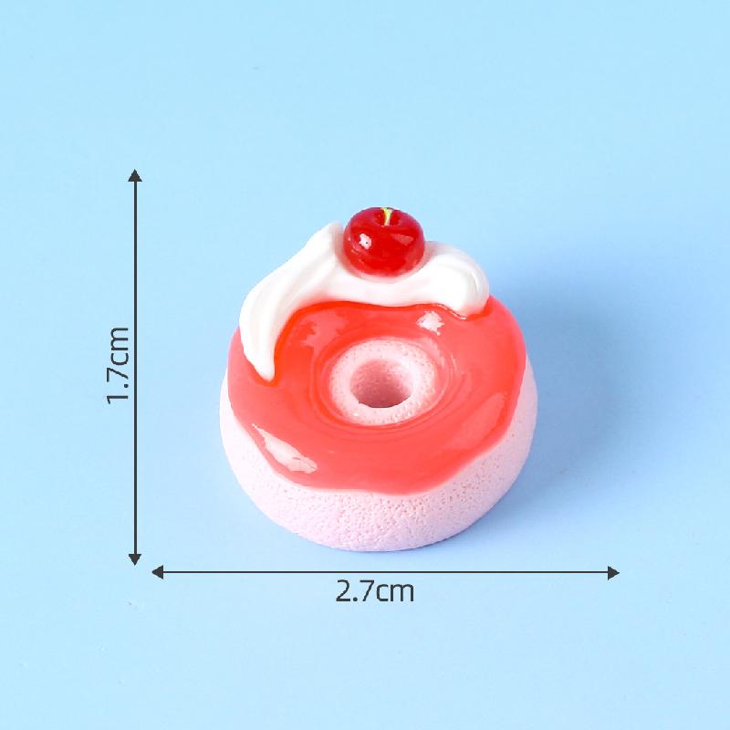 Bánh donut giả nhiều màu - phụ kiện DIY, trang trí cho ốp điện thoại, đồ treo nhỏ (ZC-1413)