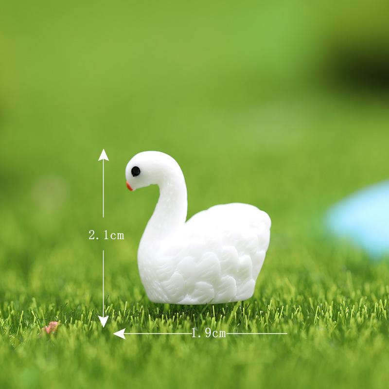 Tiểu cảnh thiên nga đôi, phụ kiện trang trí cây cảnh Zakka (ZC-350)