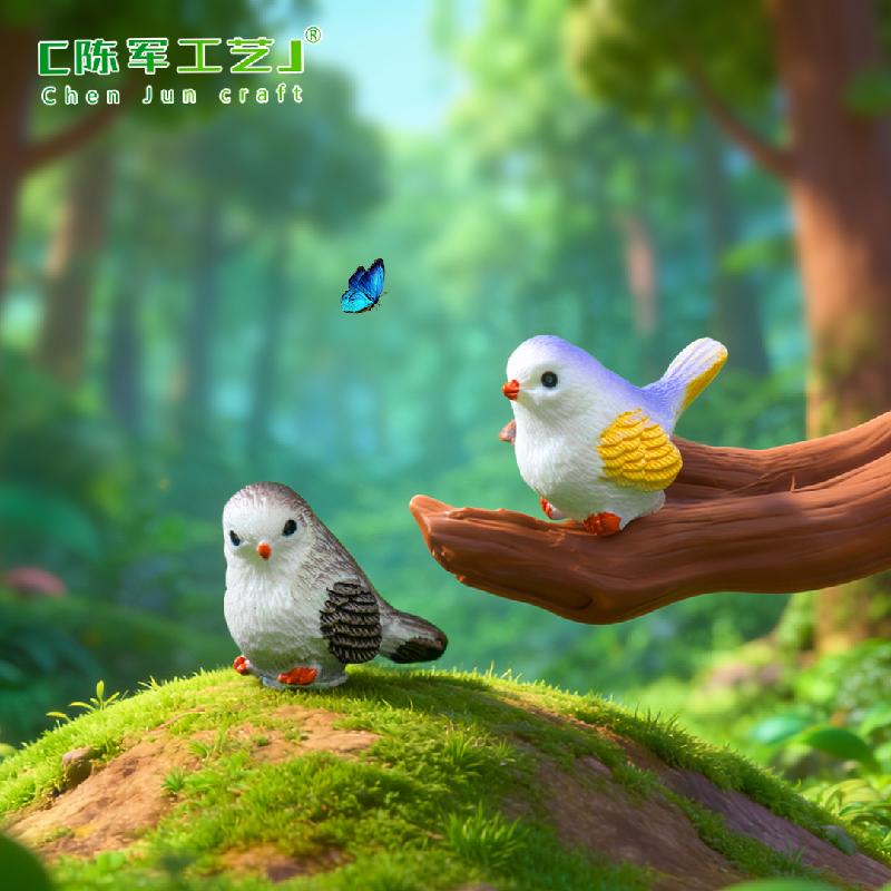 Phụ Kiện Tiểu Cảnh Tiểu cảnh chim nhỏ, phụ kiện trang trí cây cảnh nhựa (ZC-163)