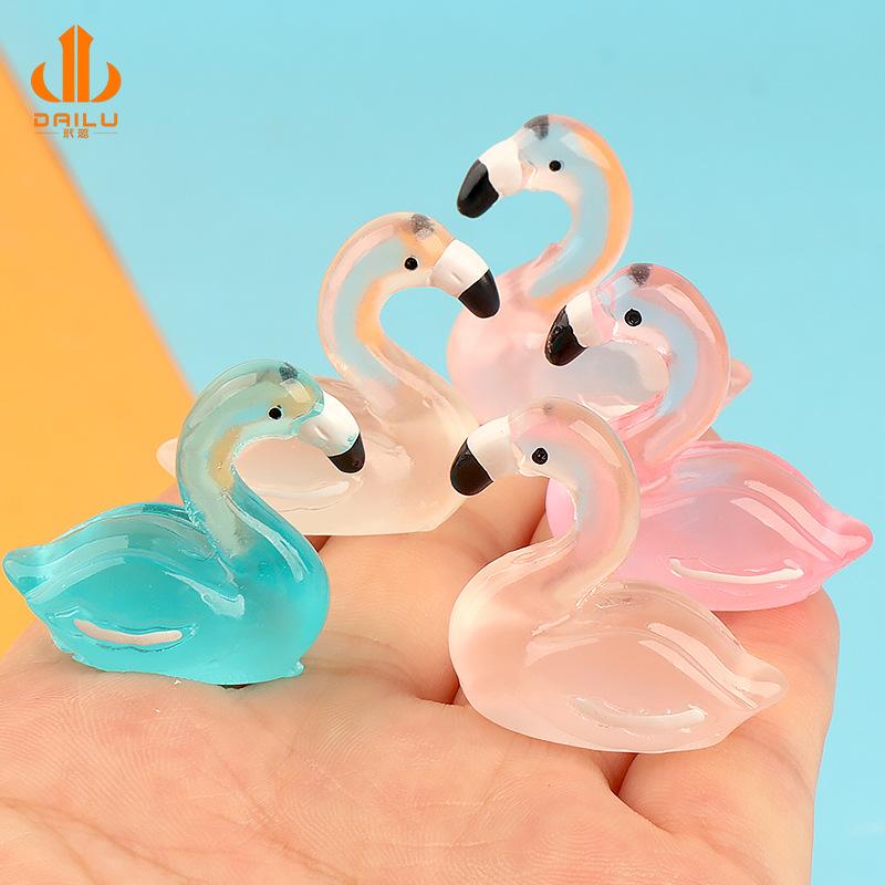 Charm thiên nga phát sáng DIY trang trí vỏ điện thoại (FF-423)