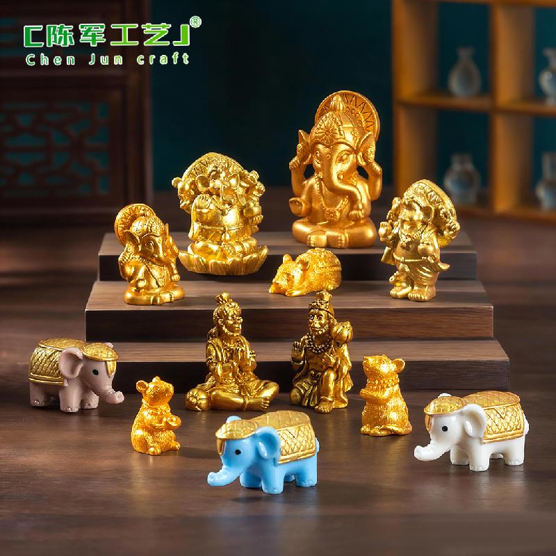 Phụ Kiện Tiểu Cảnh Tượng Thần Và Voi Trắng Đông Nam Á Mini (PK-475)