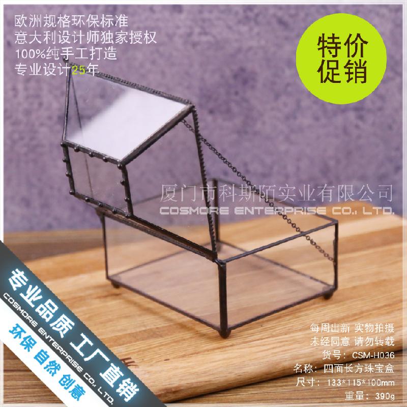 Chậu Đa Giác Hộp kính trang sức cổ điển, hộp pha lê trang trí (DG-52)