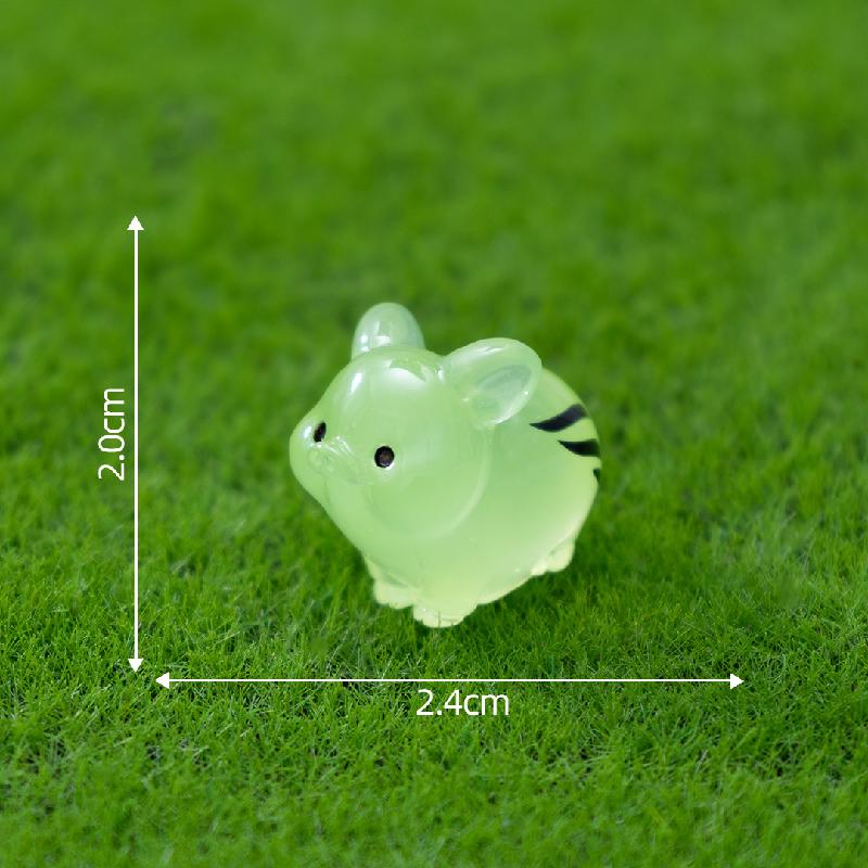 Tiểu cảnh lợn rừng phát sáng DIY, phụ kiện tiểu cảnh mini resin garden treo bàn cute (ZC-1401)