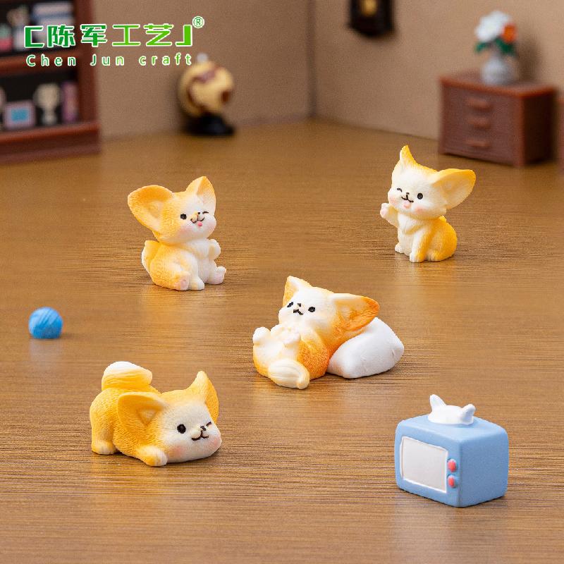 Phụ Kiện Tiểu Cảnh Tiểu cảnh cáo tai dài, 12 kiểu, trang trí cây cảnh mini (ZC-206)