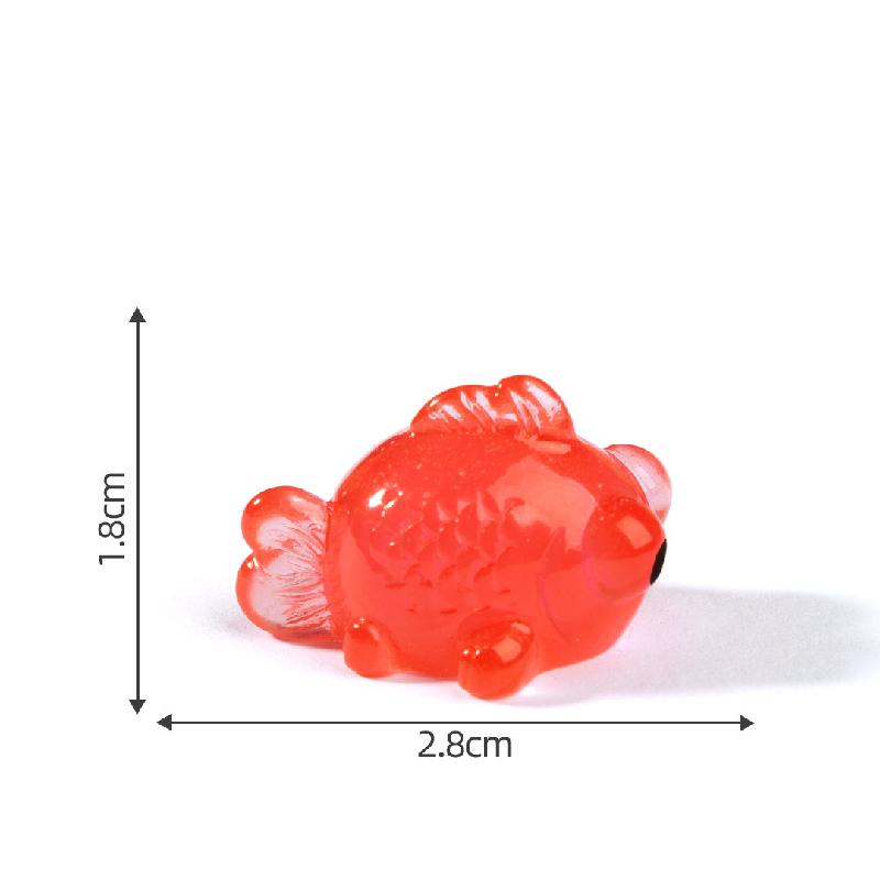 Tiểu cảnh cá vàng phát sáng DIY, phụ kiện tiểu cảnh mini fish tank treo bàn resin đáng yêu cute (ZC-1442)