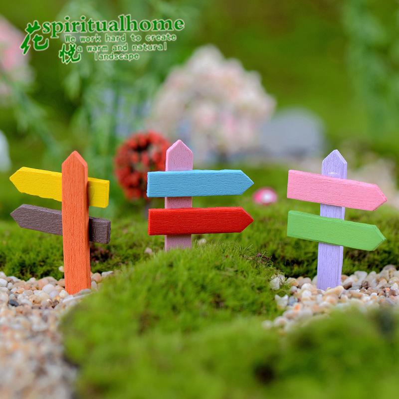 Phụ Kiện Tiểu Cảnh Hàng Rào, Biển Báo Nhiều Màu (ZC-803)