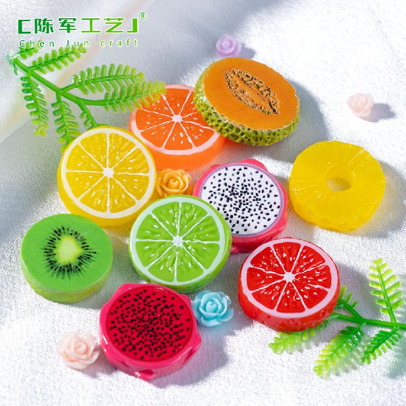 Phụ Kiện Tiểu Cảnh 微景观创意切片水果橙子猕猴桃食玩 DIY装饰品盲袋配件迷你小摆件
