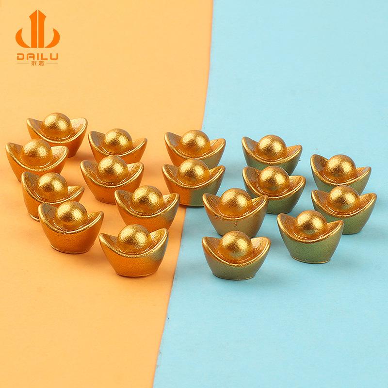 Charm kim nguyên bảo mini DIY tiểu cảnh Tết (FF-70)