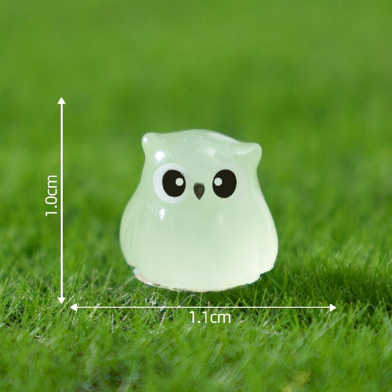 Tiểu cảnh cú mèo phát sáng DIY, phụ kiện tiểu cảnh mini treo bàn resin garden cute (ZC-1395)