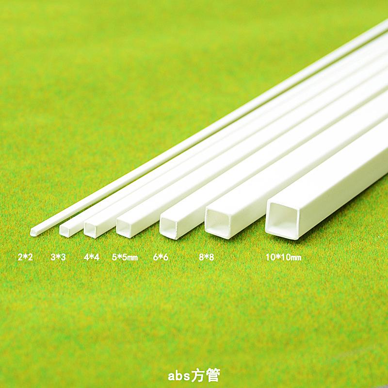 Thanh Nhựa ABS Vuông Rỗng Đặc Màu Trắng Làm Mô Hình DIY (MH-50)