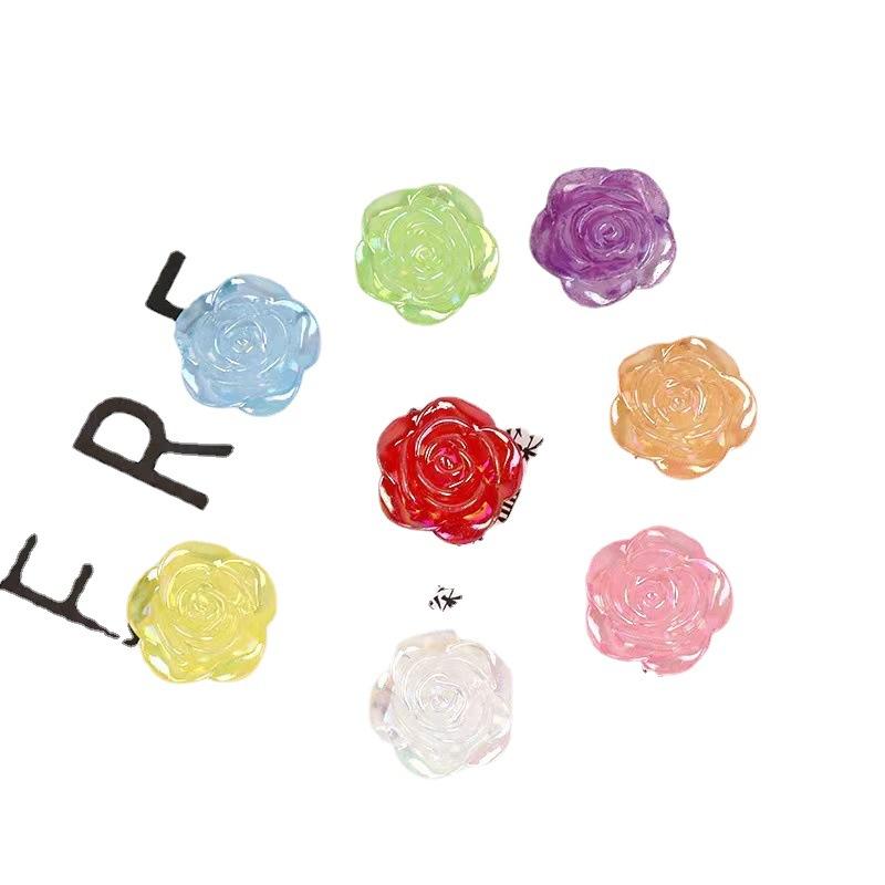 Charm hoa hồng trong suốt DIY trang trí điện thoại (FF-479)