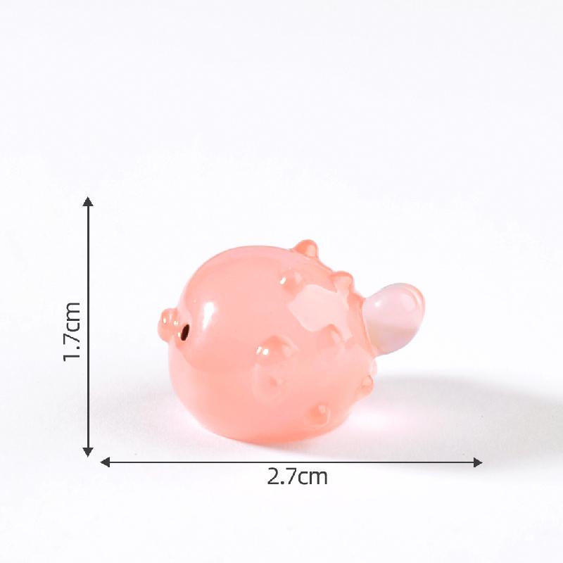 Tiểu cảnh cá nóc tròn phát sáng DIY, phụ kiện tiểu cảnh mini treo bàn resin garden đáng yêu cute (ZC-1447)