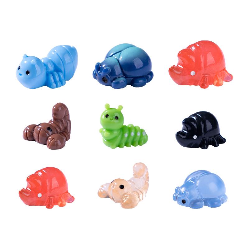 Tiểu cảnh côn trùng phát sáng: kiến, sâu, DIY, phụ kiện bàn tiểu cảnh mini (ZC-538)