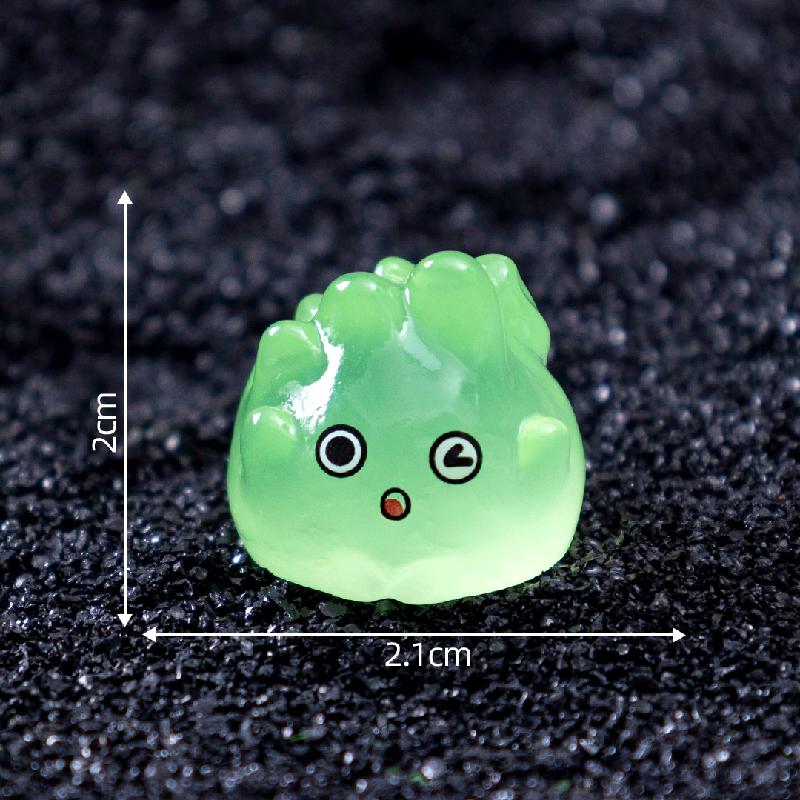 Tiểu cảnh lửa Halloween phát sáng DIY, phụ kiện tiểu cảnh mini treo bàn resin cute (ZC-1428)
