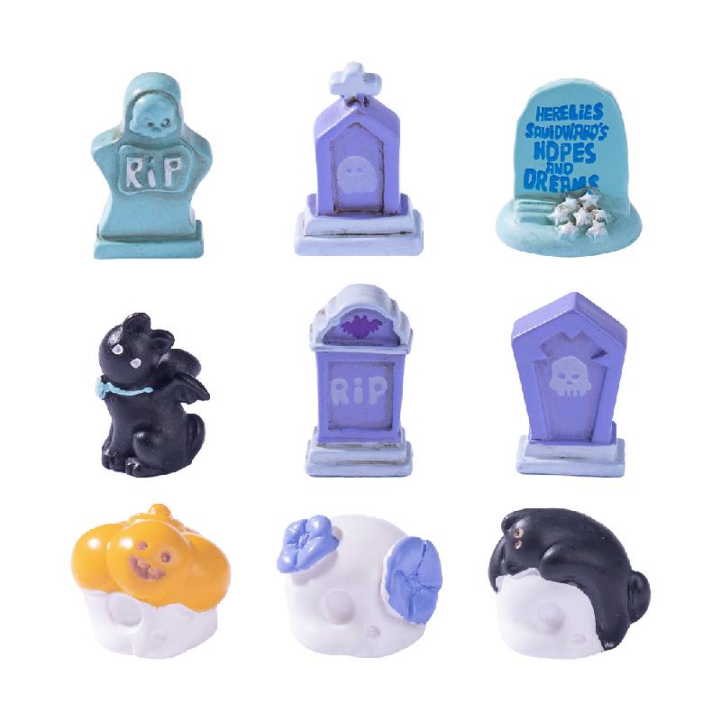 Tiểu cảnh Halloween: sọ, lễ hội DIY, phụ kiện bàn tiểu cảnh mini đáng yêu (ZC-271)