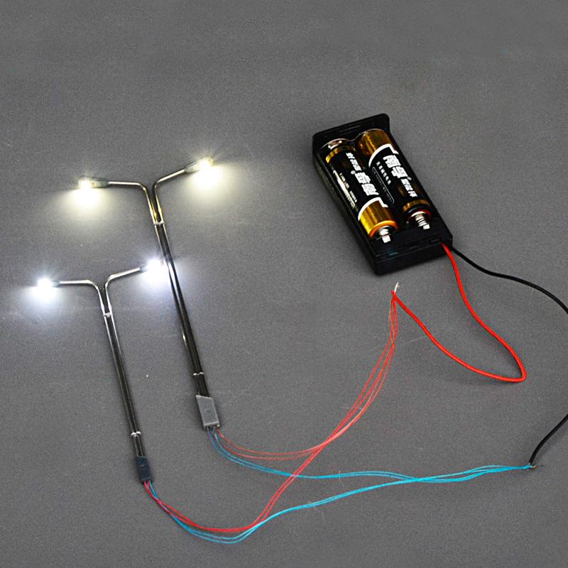 Phụ Kiện Mô Hình Đèn Đường LED Hai Đầu Mini Mô Hình 3V (MH-157)