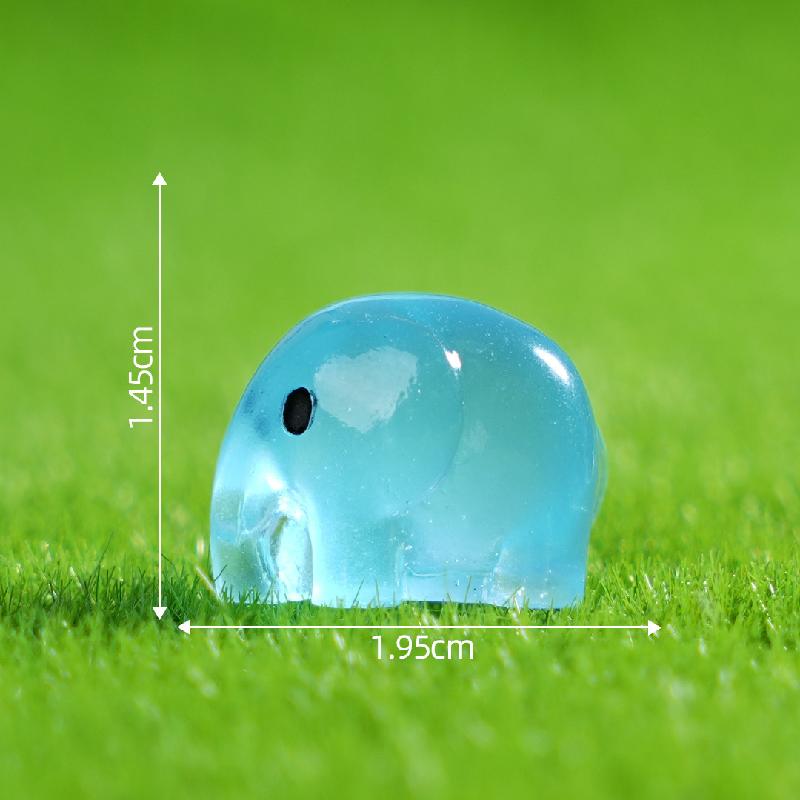 Tiểu cảnh voi phát sáng mini trang trí chậu cây DIY (ZC-1100)