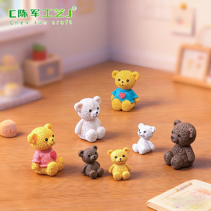Phụ Kiện Tiểu Cảnh Gia đình gấu dễ thương tiểu cảnh trang trí chậu cây (ZC-835)
