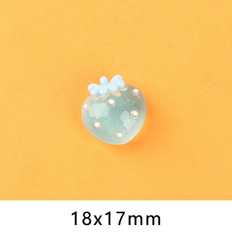 仿真新款夜光水果草莓食玩 手工diy手机壳冰箱贴头绳发饰树脂配件