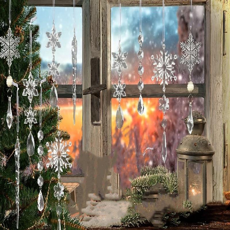 Trang Trí Noel Trang trí Noel: Bộ pha lê tuyết, băng đá lung linh cho cây