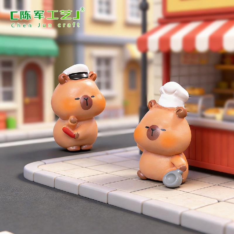 Phụ Kiện Tiểu Cảnh Capybara phóng viên mini trang trí nhà búp bê (PK-703)