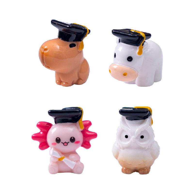 Tiểu cảnh ếch và cú mũ tiến sĩ DIY, phụ kiện tiểu cảnh mini treo bàn garden cute (ZC-1115)