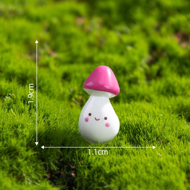 Tiểu cảnh nấm nghiêng đáng yêu, rêu, búp bê DIY, phụ kiện bàn tiểu cảnh mini sáng tạo (ZC-402)