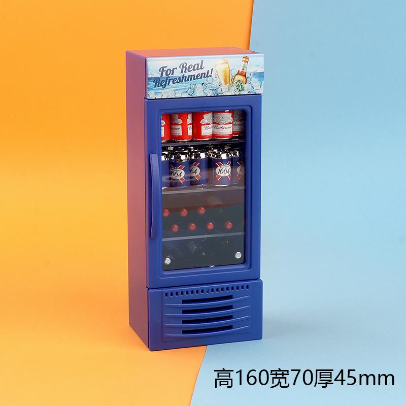 可爱仿真迷你冰箱冰柜娃娃屋1:12厨房微缩模型摆件儿童过家家玩具