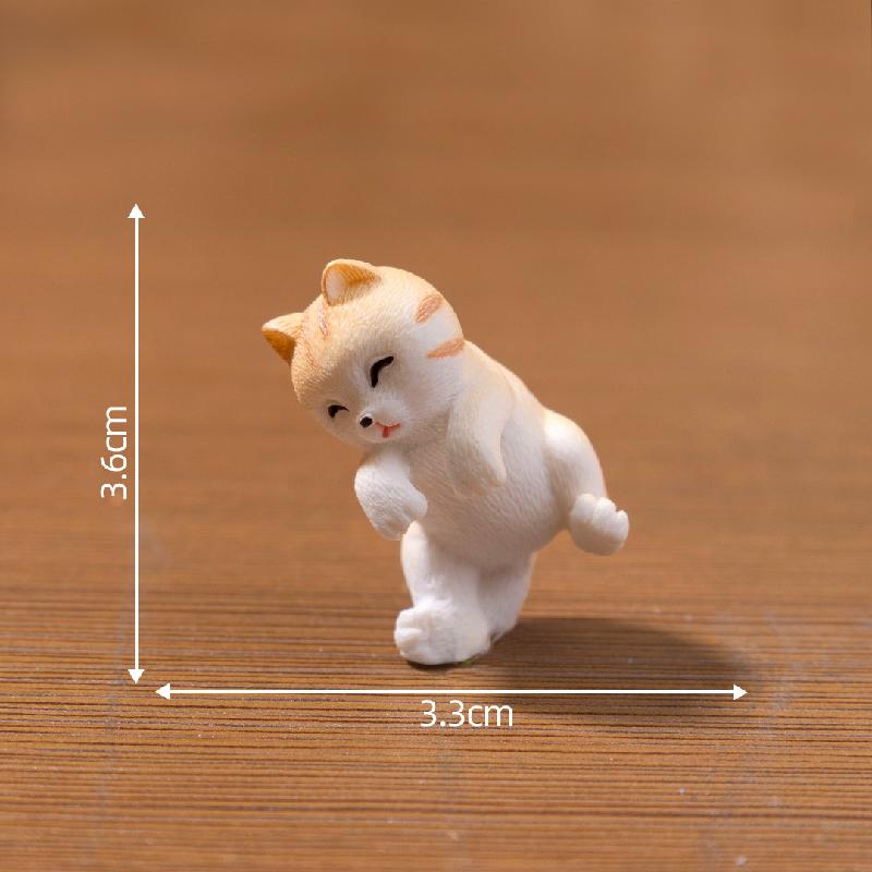 Mèo con nghịch nước đáng yêu, búp bê DIY, phụ kiện trang trí bàn tiểu cảnh mini (ZC-53)