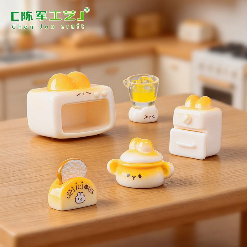 Phụ Kiện Tiểu Cảnh Bộ nhà bếp thỏ nướng bánh mini (PK-786)