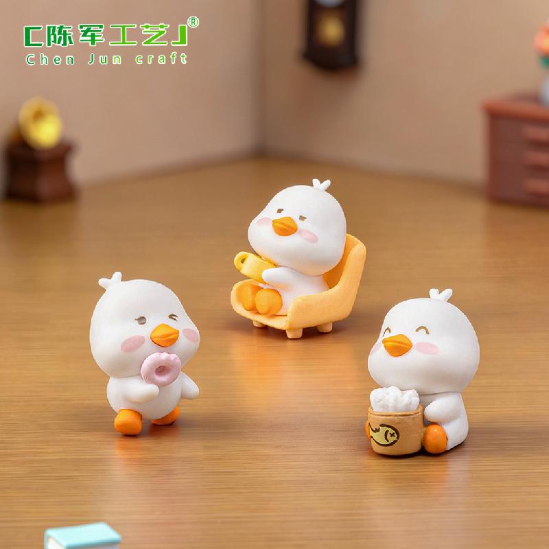 Phụ Kiện Tiểu Cảnh Tiểu cảnh vịt nhỏ vui vẻ, phụ kiện trang trí nhà búp bê (ZC-336)