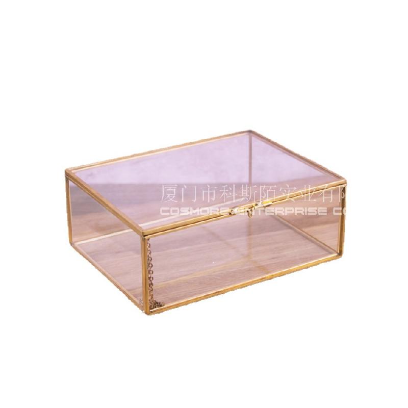 Hộp kính chữ nhật đa giác, hộp hoa bất tử (DG-159)
