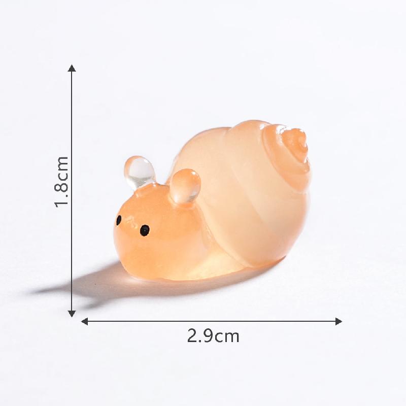 Tiểu cảnh sên tròn phát sáng DIY, phụ kiện tiểu cảnh mini garden resin treo bàn đáng yêu cute (ZC-1450)